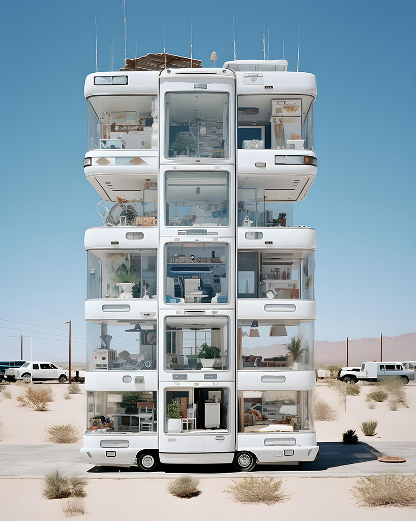ulises' AI-generated caravans offer comfortable living for contemporary nomadic communities