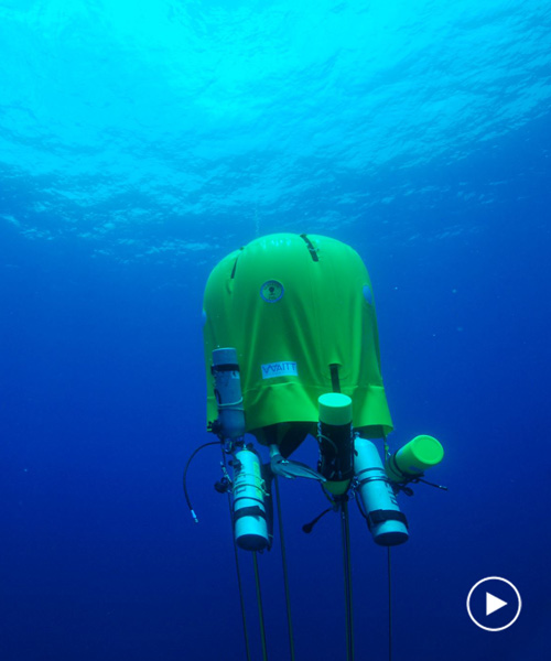 ocean space habitat es una tienda inflable que te permite acampar bajo el agua