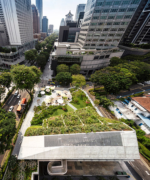 WOHA corona su 'design orchard' en singapur con una exuberante azotea verde