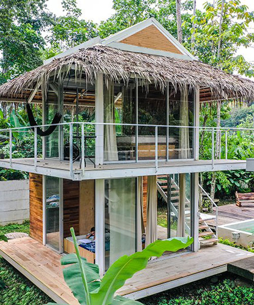 madera reciclada y acero prefabricado construyen el albergue de gussa en la tropical costa rica