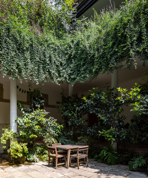 gabriel beas convierte una casa de 1905 en una oficina llena de plantas en la ciudad de méxico