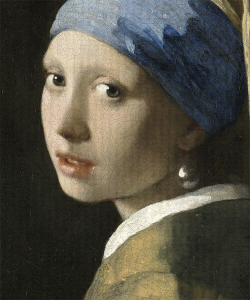 impresionante panorámica de 10,000 millones de píxeles de la joven con el arete de perla de vermeer