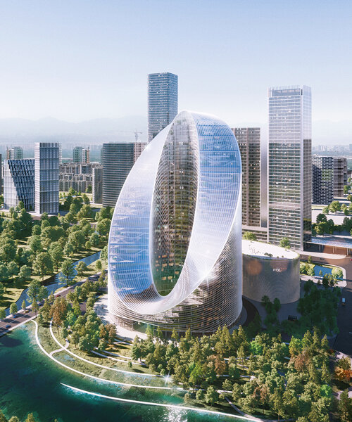 BIG revela 'O-tower', un edificio en forma de lazo para OPPO en hangzhou