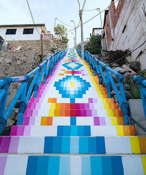 xomatok hace referencia a textiles tradicionales andinos en murales en perú