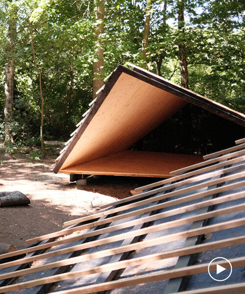 ubicados en la dinamarca rural, los refugios triangulares de kvorning design redefinen el aprendizaje al aire libre