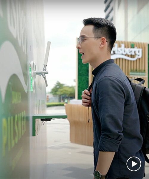 di 'carlsberg' y esta valla publicitaria de IA repartirá cerveza gratis en vietnam