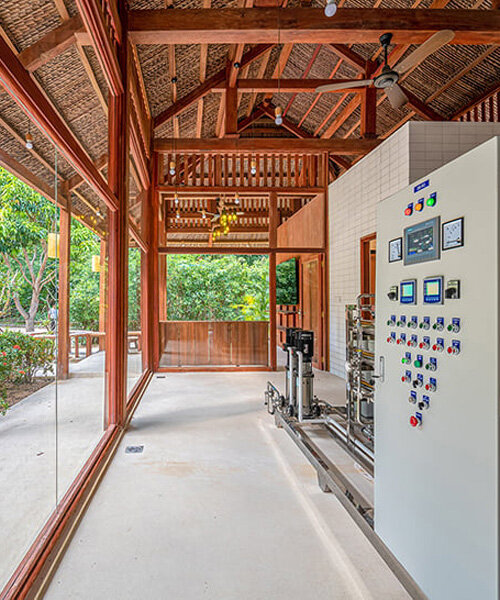 chi.arch crea una planta embotelladora de agua sin desperdicios en un resort forestal en vietnam