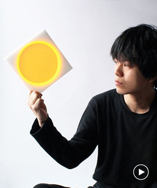 nisshoku captura la luz de su entorno para emitir un brillo de eclipse