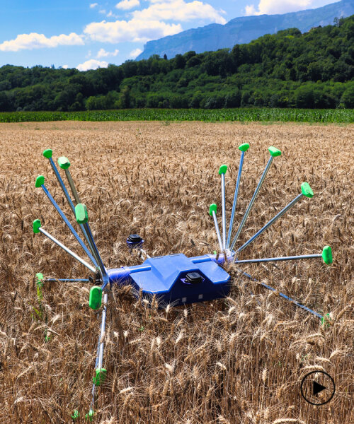 el robot inspector de cultivos 'SentiV' se desplaza solo por los campos para detectar amenazas de cosecha