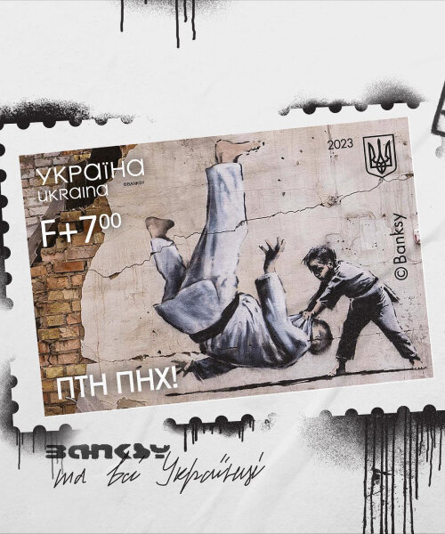 sellos postales de banksy conmemoran un año de la invasión rusa a ucrania
