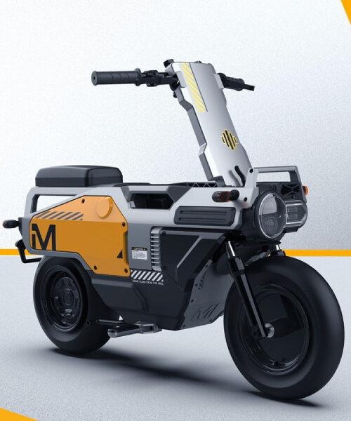 la mini motocicleta eléctrica 'm-one' se pliega en segundos para caber en el maletero del coche