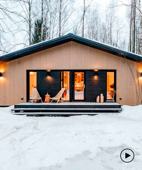 BIO-architects diseña 'DUB', una cabaña modular de madera anidada en el bosque ruso