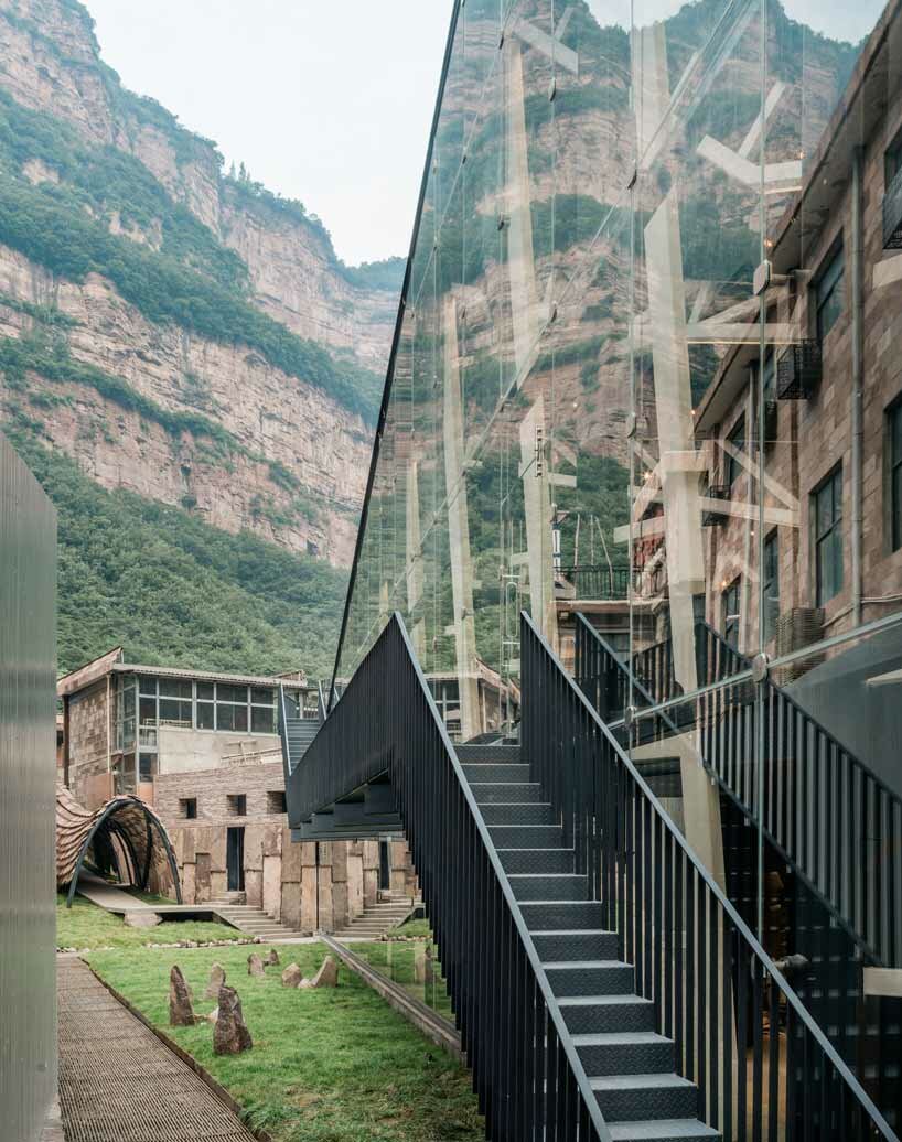 taihang xinyu art museum organically grows out of its rough terrain in rural china