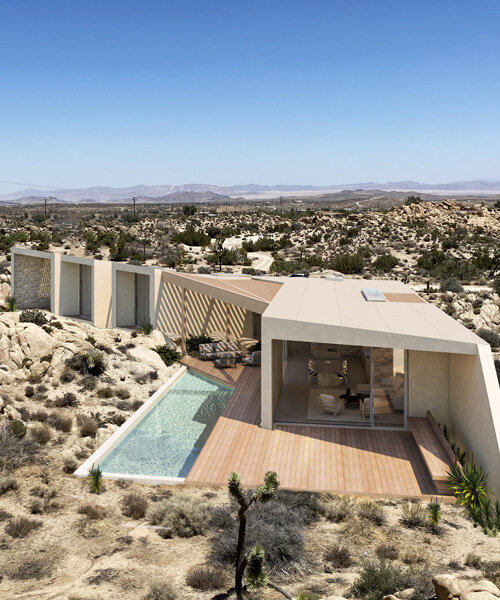 la arquitectura de la 'oscillation house' diseñada por zyme studios imita los cañones desérticos de california