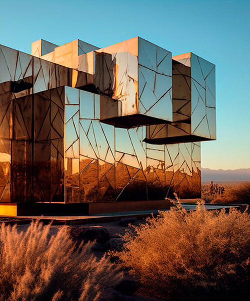 las 'mirror houses' reflejan la luz, sombras y paisajes del desierto de lava de lanzarote