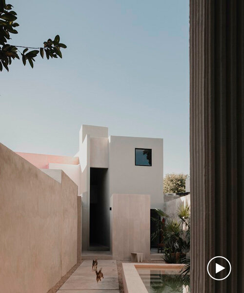 superficies de concreto acanalado integran el proyecto residencial de fmt estudio en méxico