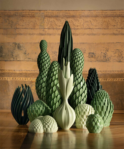 estas esculturas vegetales impresas en 3D por External Reference + LaMáquina funcionan como purificadores de aire
