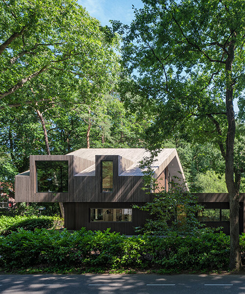 spee architekten crea una vivienda sostenible que incorpora la naturaleza mediante protuberantes ventanas