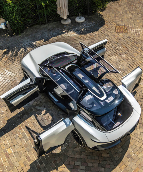 automobili pininfarina presenta el vehículo eléctrico de lujo 'PURA vision' con techo panorámico de cristal