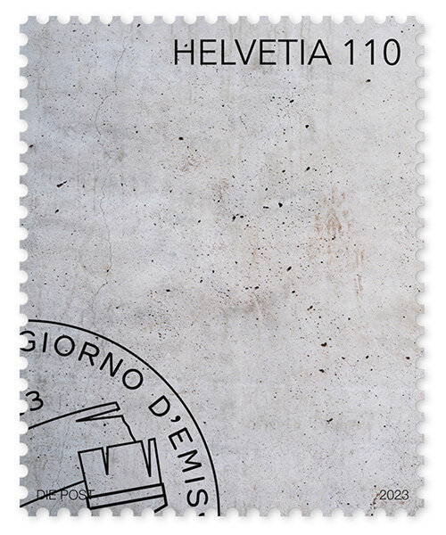 swiss post presenta sus nuevos sellos de concreto hechos con pigmentos de cemento