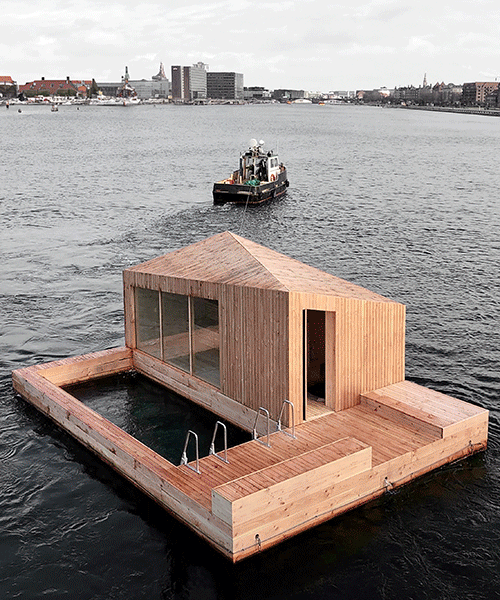 MAST presenta tres ejemplos de arquitectura flotante: un sauna, un chalet y un rocódromo