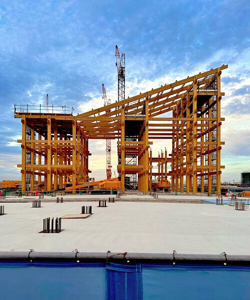 comienza la construcción del techo circular de madera para la expo 2025 osaka