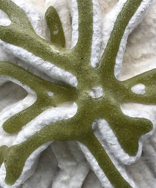 bioMATTERS crea un sistema de baldosas mediante impresión 3D de células de micelio, algas y residuos orgánicos