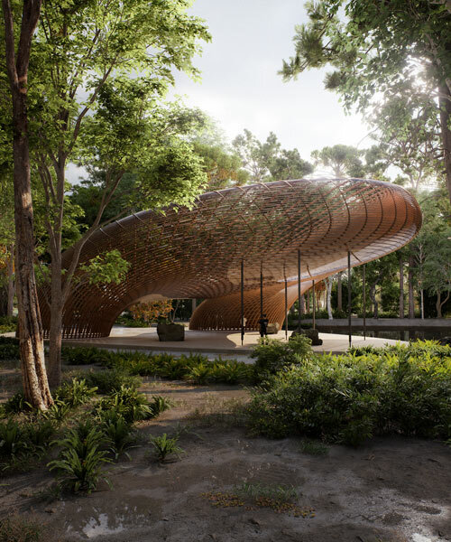 el arquitecto victor ortiz visualiza el ligero y fluido 'pabellón de umuarama' en brasil