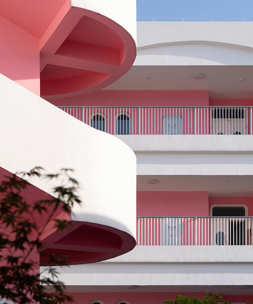 dika design esculpe la guardería 'vitality' de shucheng con alegres tonos rosas