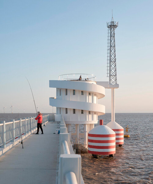 estaciones de vigilancia marítima se extienden a lo largo de la costa de shanghái