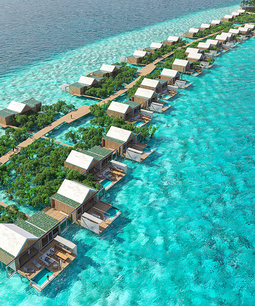 villas flotantes de shigeru ban constituyen el primer proyecto turístico-residencial de las maldivas