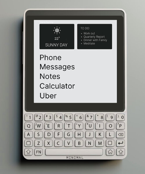 el teléfono 'minimal' puede ejecutar aplicaciones de navegación y viajes en su pantalla de tinta electrónica