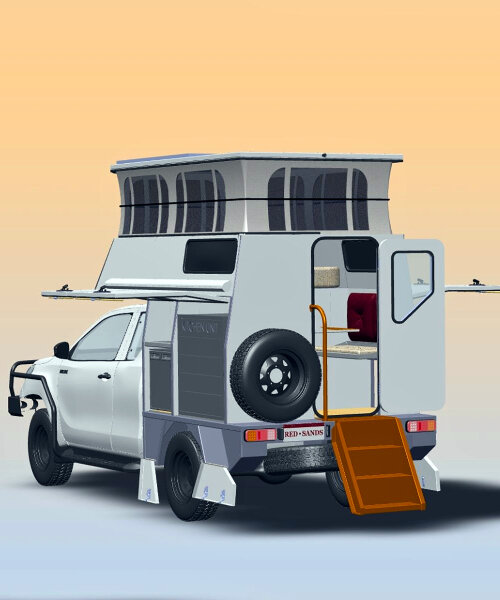 la toyota hilux se moderniza como una caravana 4WD con cama y barra de desayuno extraíble