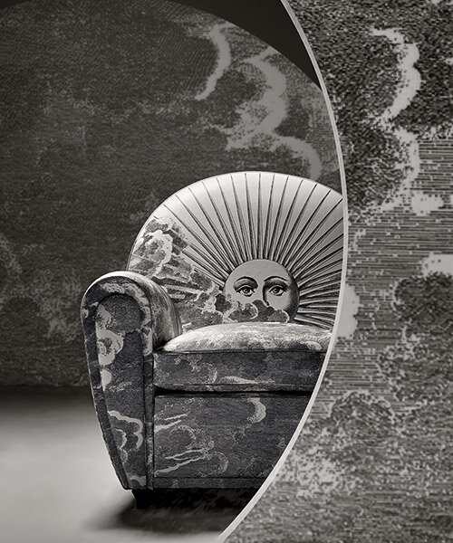 fornasetti + poltrona frau crean un sillón de ensueño para la semana del diseño de milán