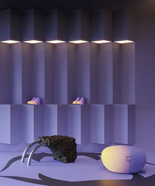atelier prototipi baña de púrpura y gris la futurista boutique LAB I